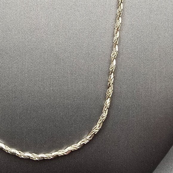 Unbranded Jewelry - VTG Diamond Cut Rope Chain Necklace 20" 925 Italy Sterling Silver 2mm